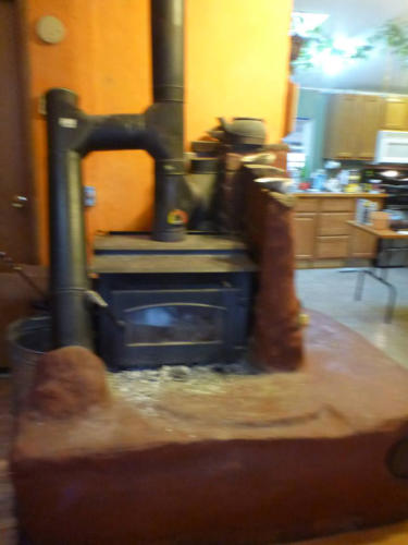 Wood Stove connected to a mass bench