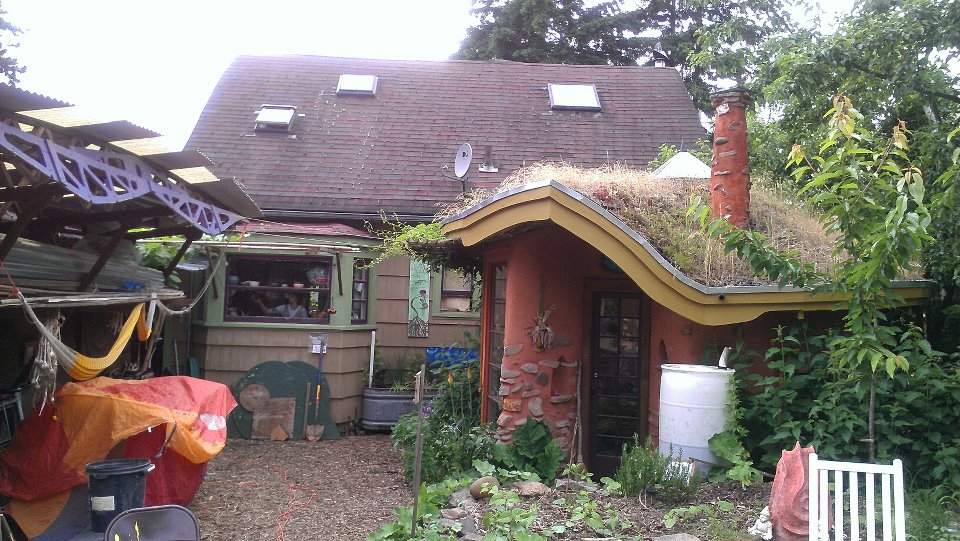 This backyard cottage in Portland, Oregon is for legal purposes a shed. I can attest that it is a very comfortable shed to camp in, with a bed and a fireplace. If it had running water it would be an illegal second dwelling.