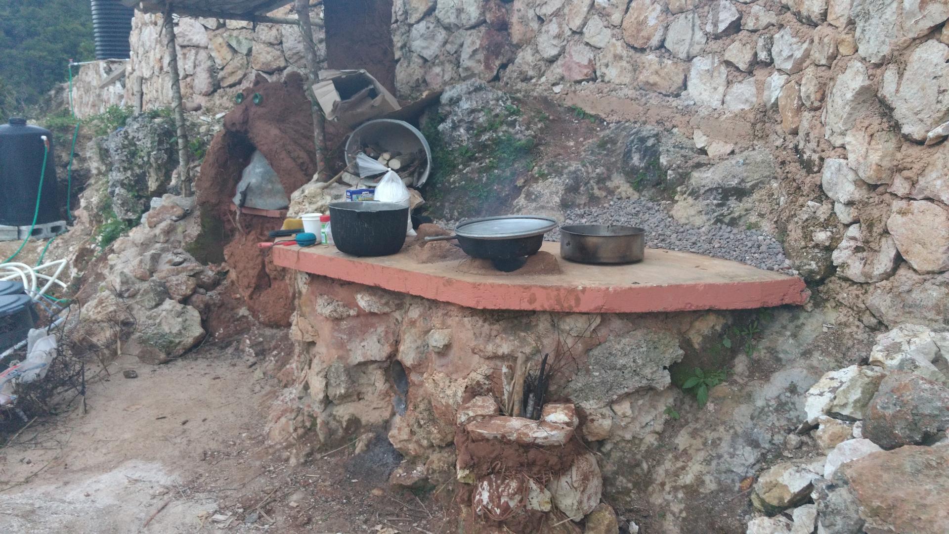 Using the Natural Outdoor Cob Kitchen