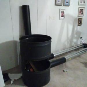 Cottage Rocket Stove Pipe
